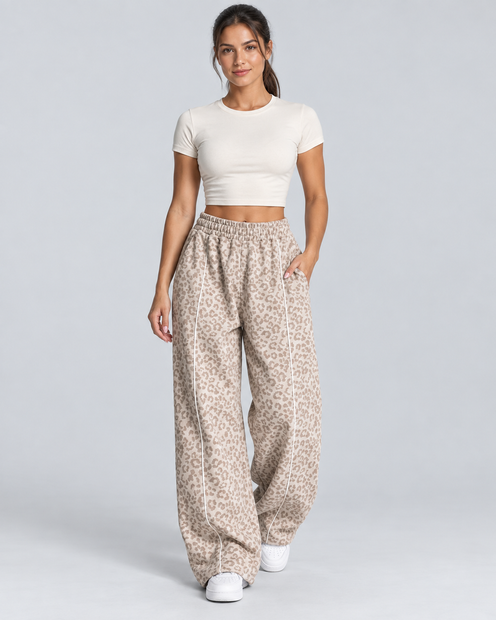 WILD — Wide-leg leopard-print trousers