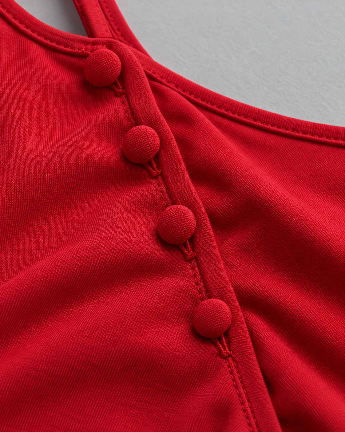 AMOUR — Ruffled mini dress with thin straps