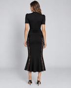 ARABESQUE — Lace bodysuit and skirt set — back view