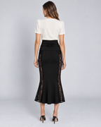 ARABESQUE — Long lace skirt — back view