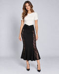ARABESQUE — Long lace skirt — front view