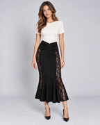 ARABESQUE — Long lace skirt — front view