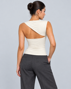 ASYM — One-shoulder asymmetric top — back view
