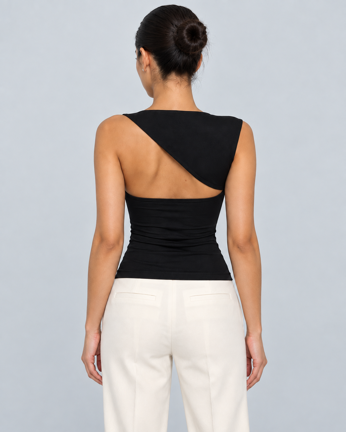 ASYM — One-shoulder asymmetric top