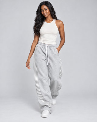 AVENUE — Wide-leg trousers with stripes