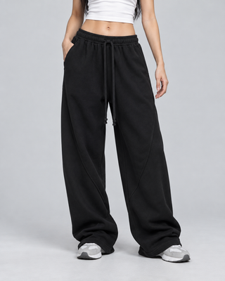 AVENUE — Plain wide-leg trousers — front view