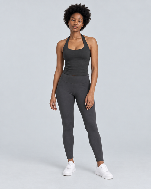 AXIS — Débardeur de sport dos-nu — Gris anthracite, vue de face
