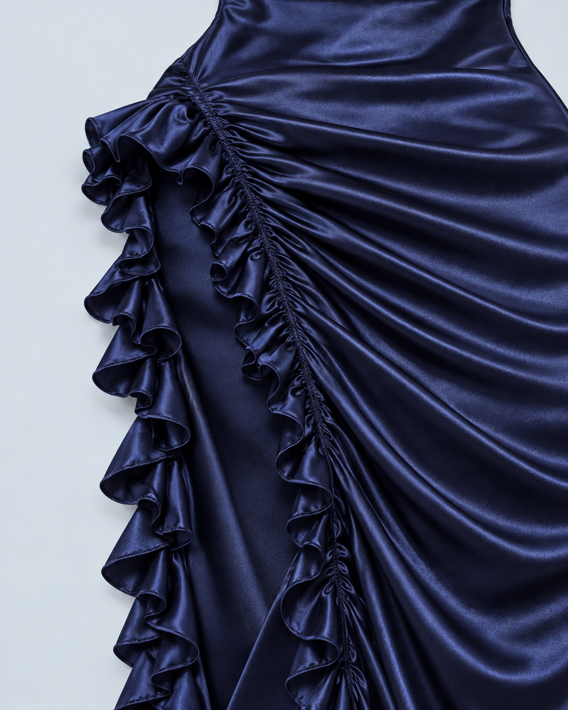 AZUR — Satin-look maxi dress with slit