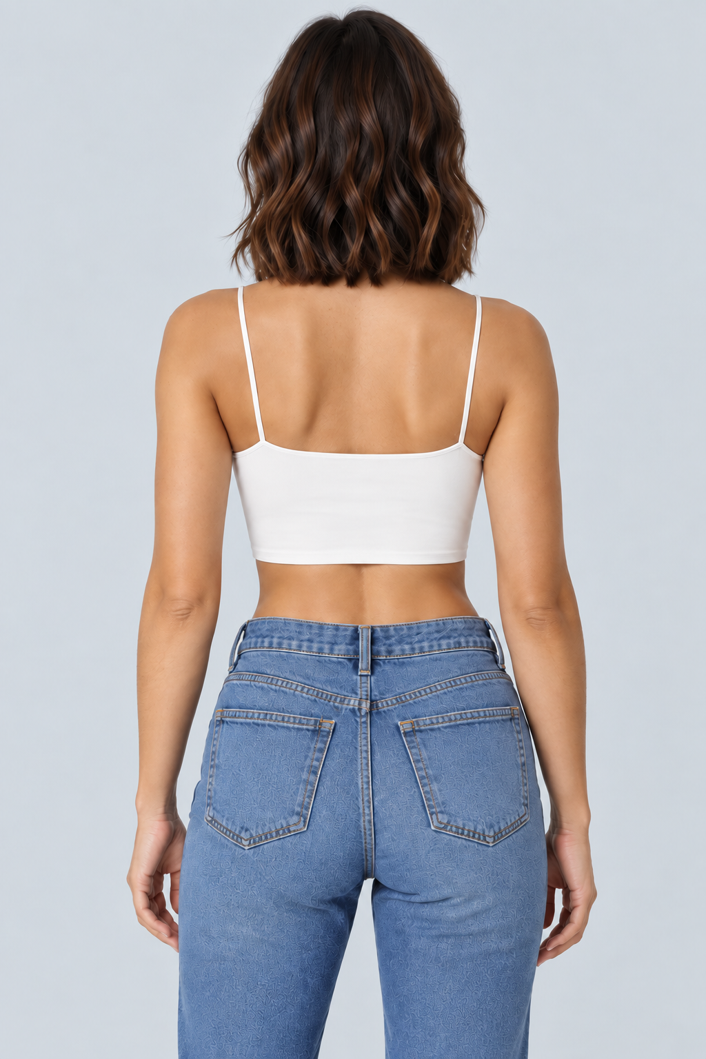 BASE — Thin-strap cropped camisole — back view