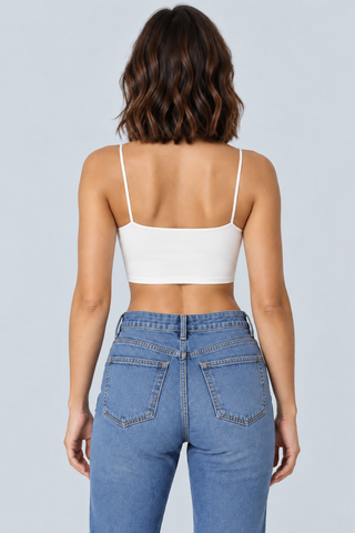 BASE — Thin-strap cropped camisole — back view