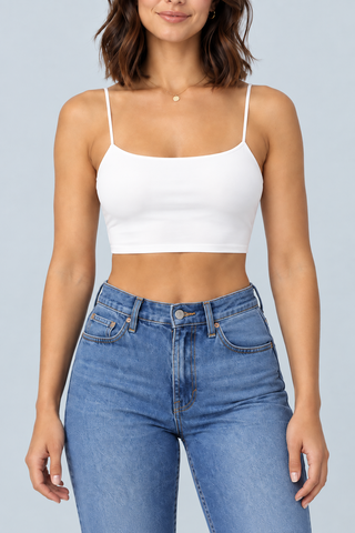 BASE — Thin-strap cropped camisole