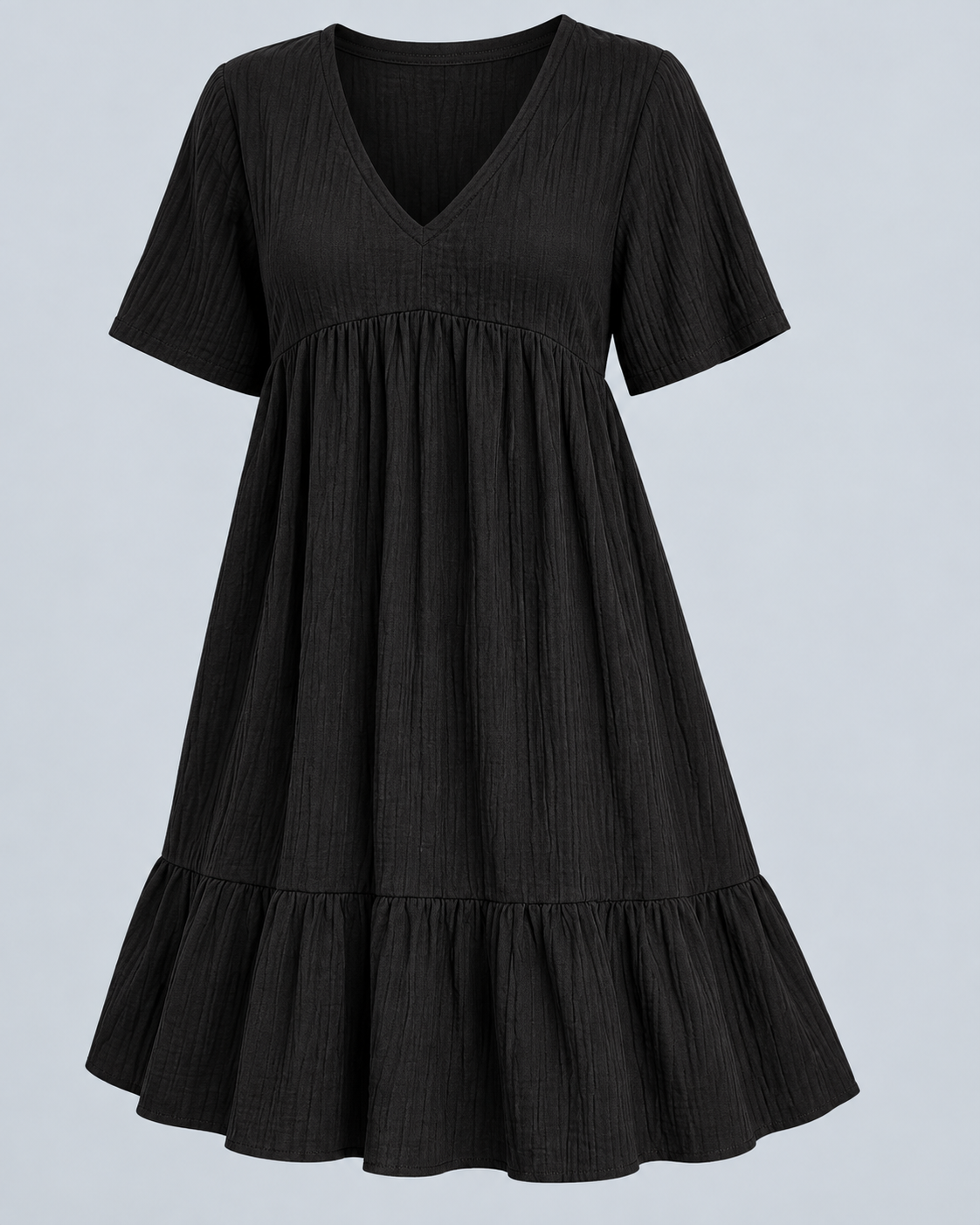 BOHEME — Loose ruffled mini dress