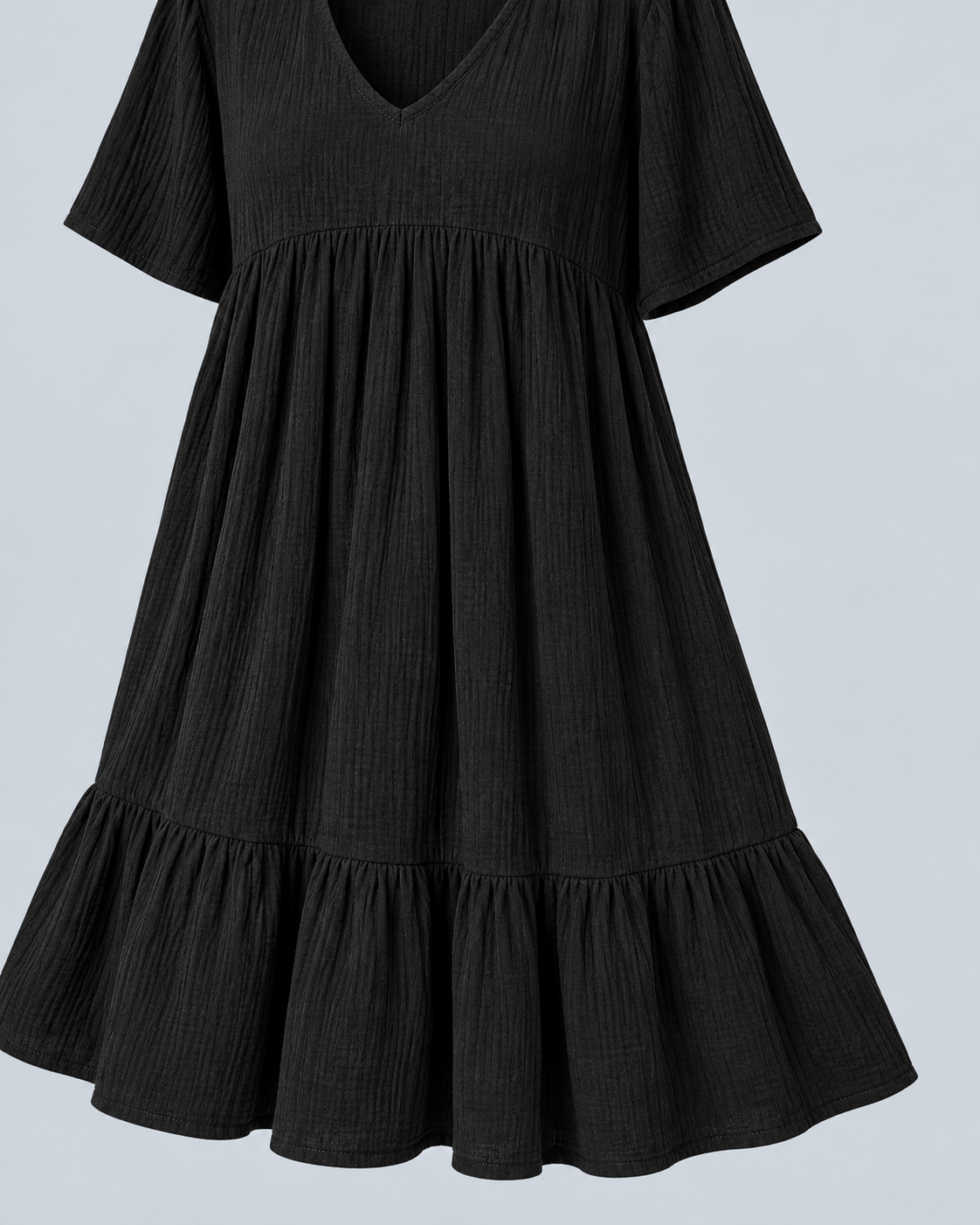 BOHEME — Loose ruffled mini dress