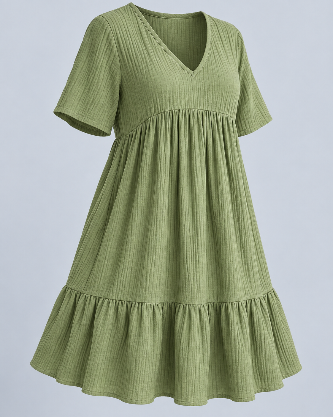 BOHEME — Loose ruffled mini dress
