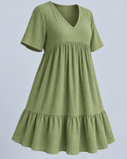 BOHEME — Loose ruffled mini dress