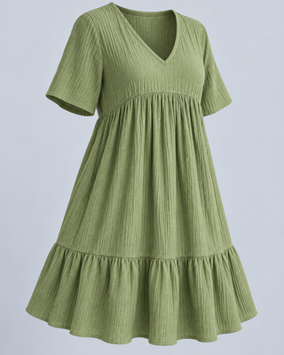 BOHEME — Loose ruffled mini dress