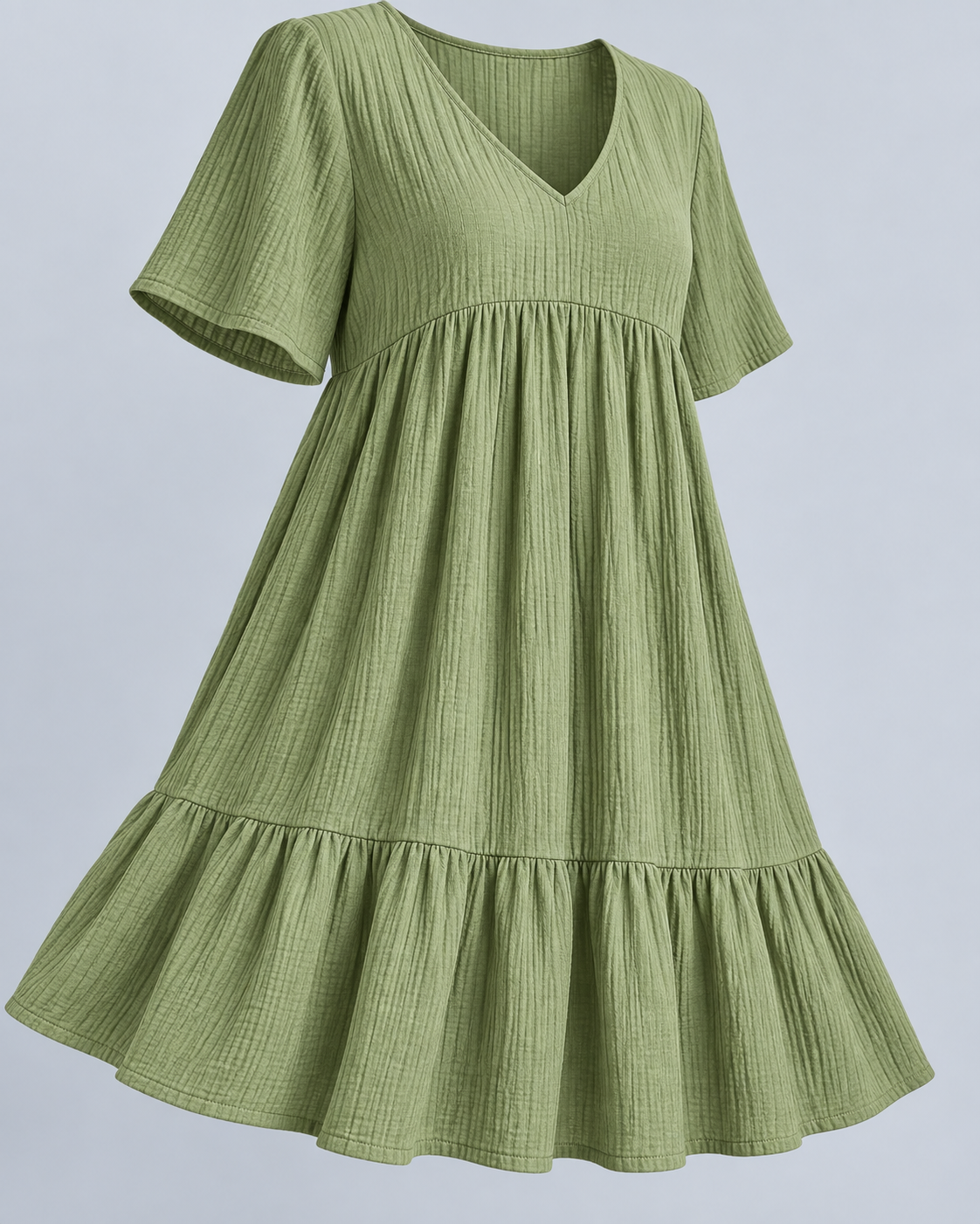 BOHEME — Loose ruffled mini dress