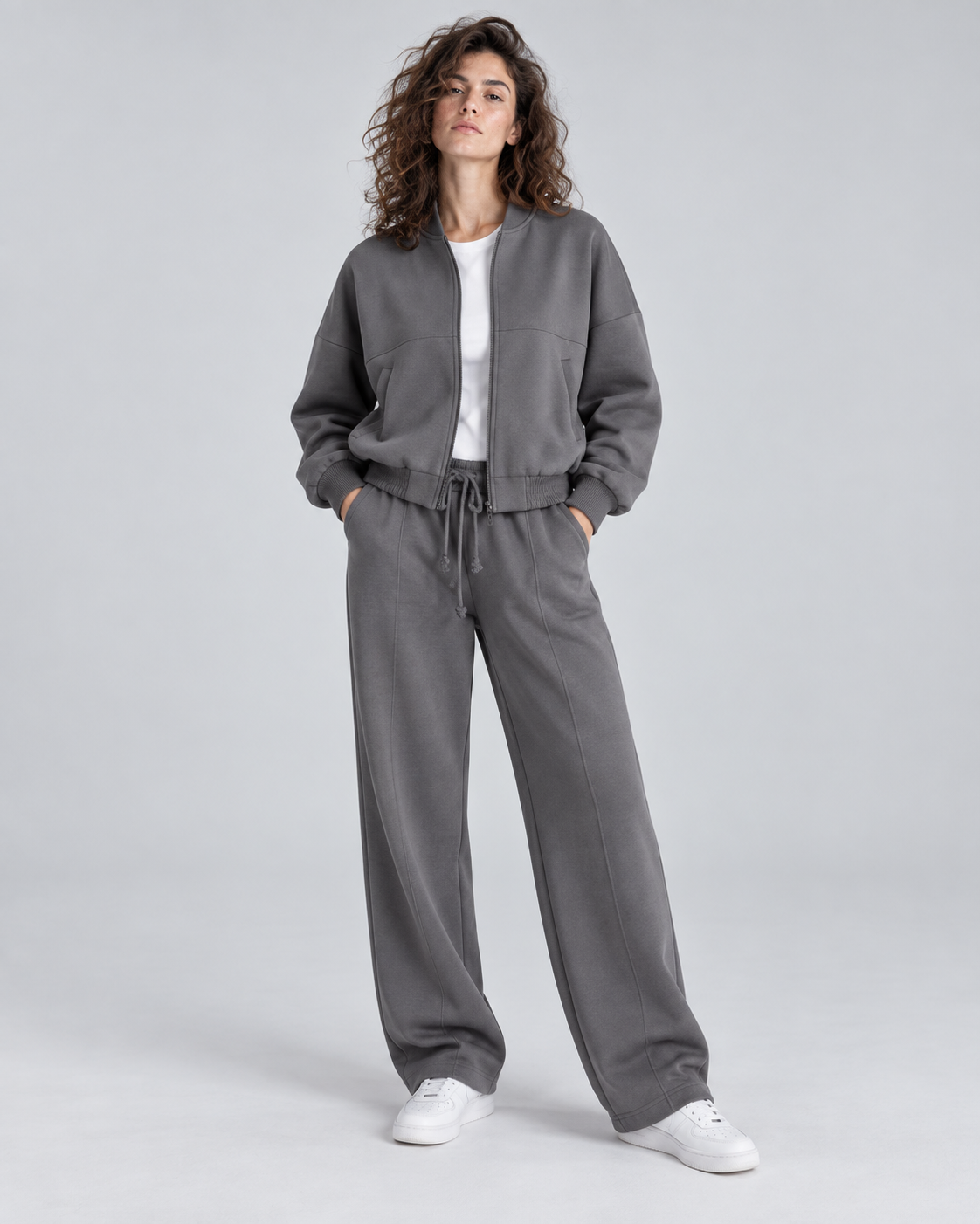 BOMBER — Bomber jacket and trouser set — front view