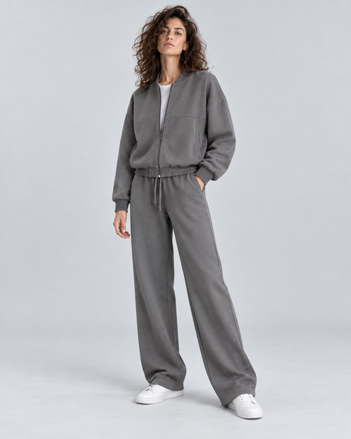 BOMBER — Veste et pantalon coordonnés — Ensemble · Gris, vue trois quarts