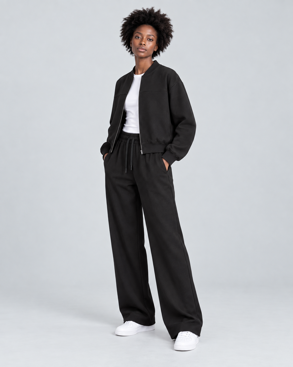BOMBER — Zip-up bomber jacket