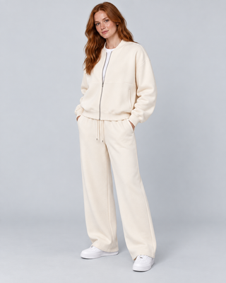 BOMBER — Wide-leg drawstring trousers