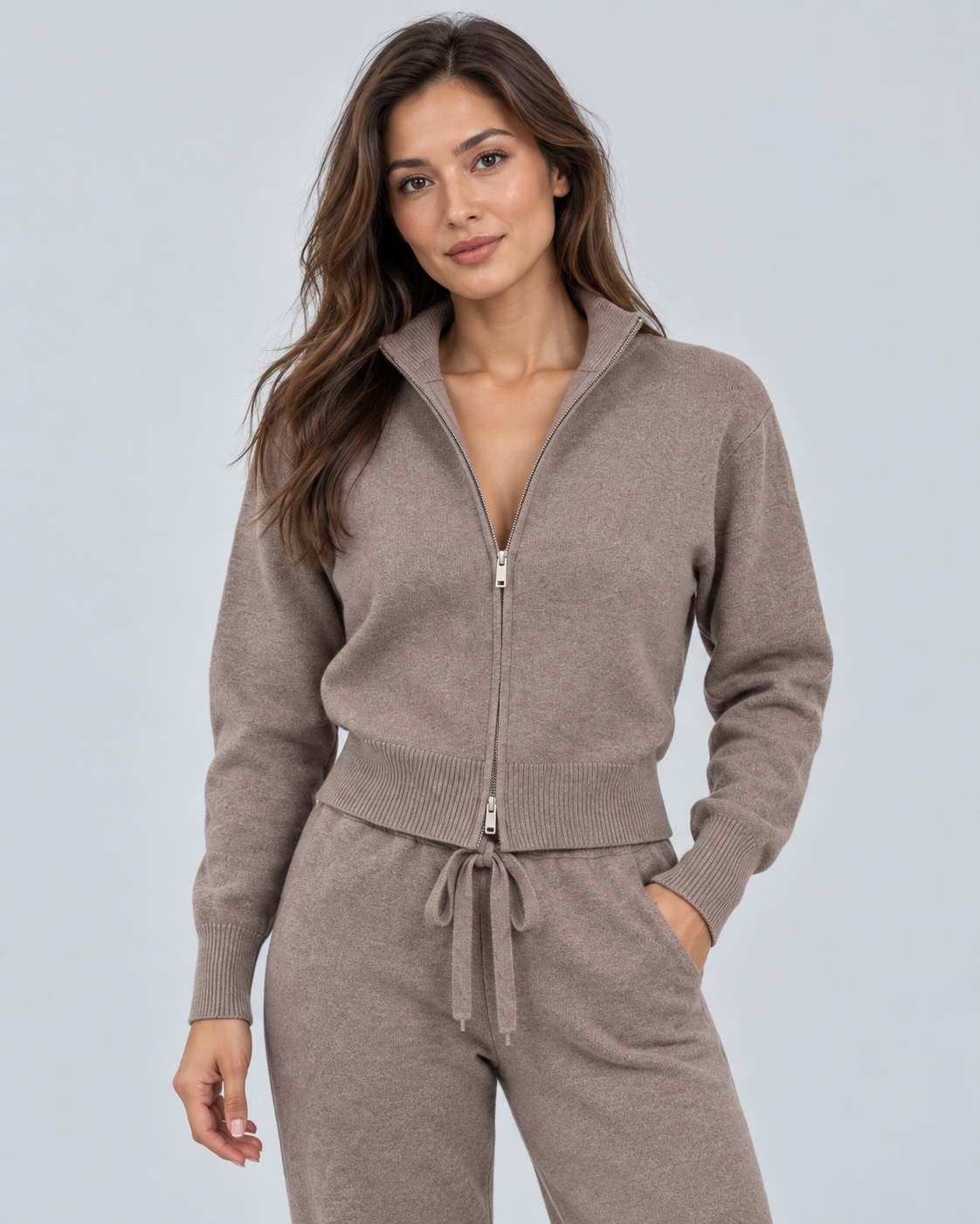 CACHE — Knit top and trousers set