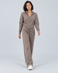 CACHE — Knit top and trousers set — front view