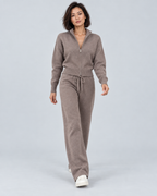CACHE — Knit top and trousers set — front view