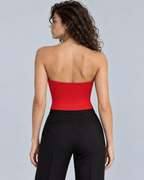 CAMEO — Structured bustier top — back view