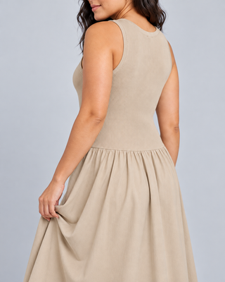 CELESTE — Sleeveless midi dress
