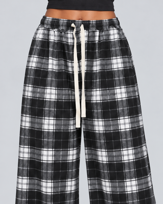 CHECK — Relaxed checked trousers