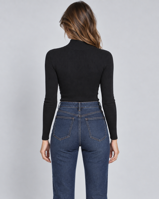 CHLOE — High-neck knit jumper — back view