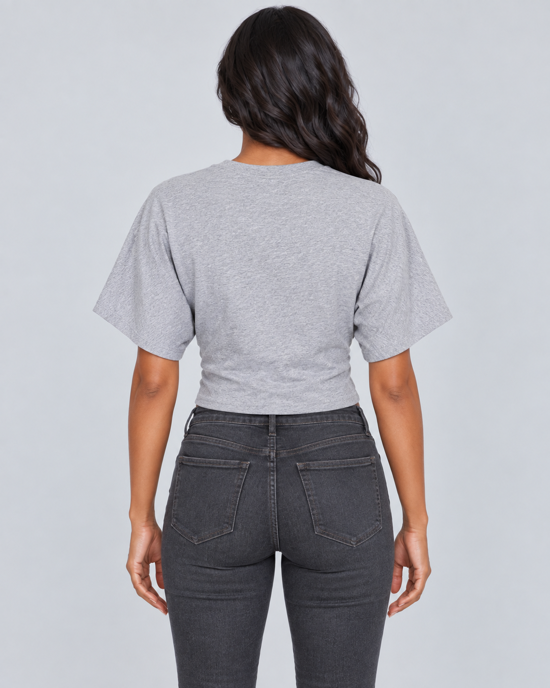 CINCH — Waist-shaped cropped T-shirt — back view