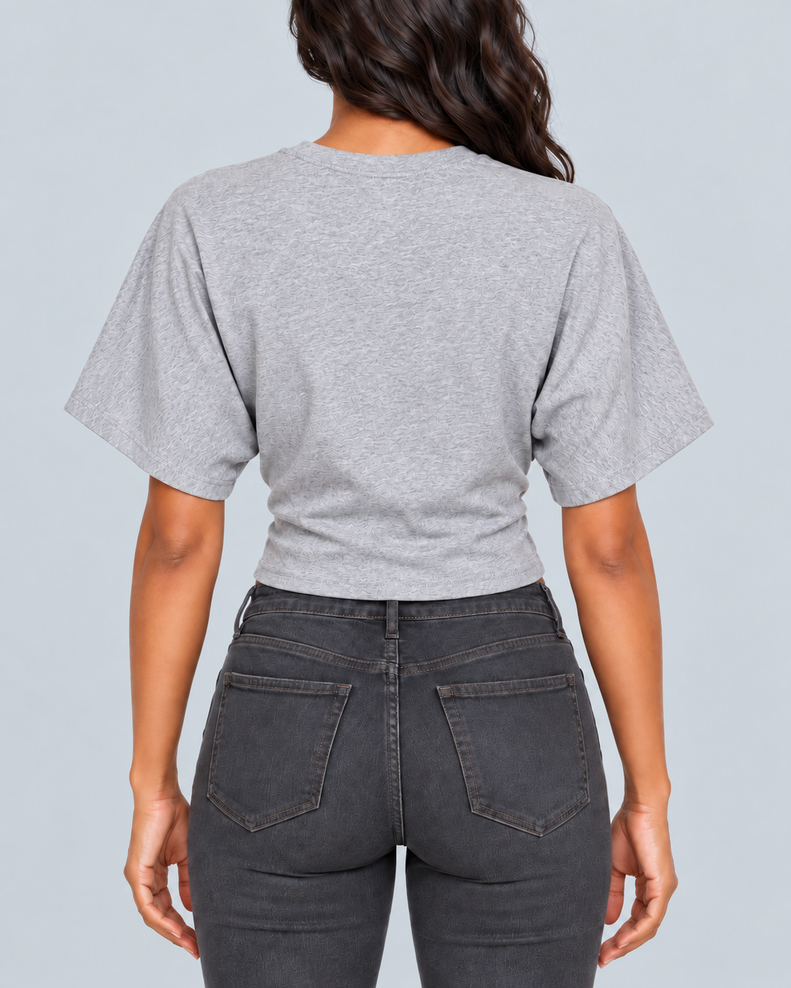 CINCH — Waist-shaped cropped T-shirt — back view