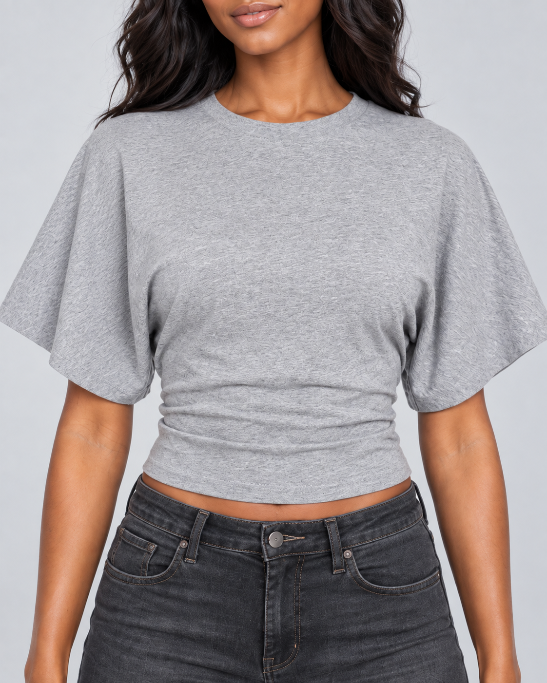 CINCH — Waist-shaped cropped T-shirt — front view