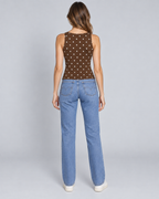 CONFETTI — Polka-dot crop top — back view