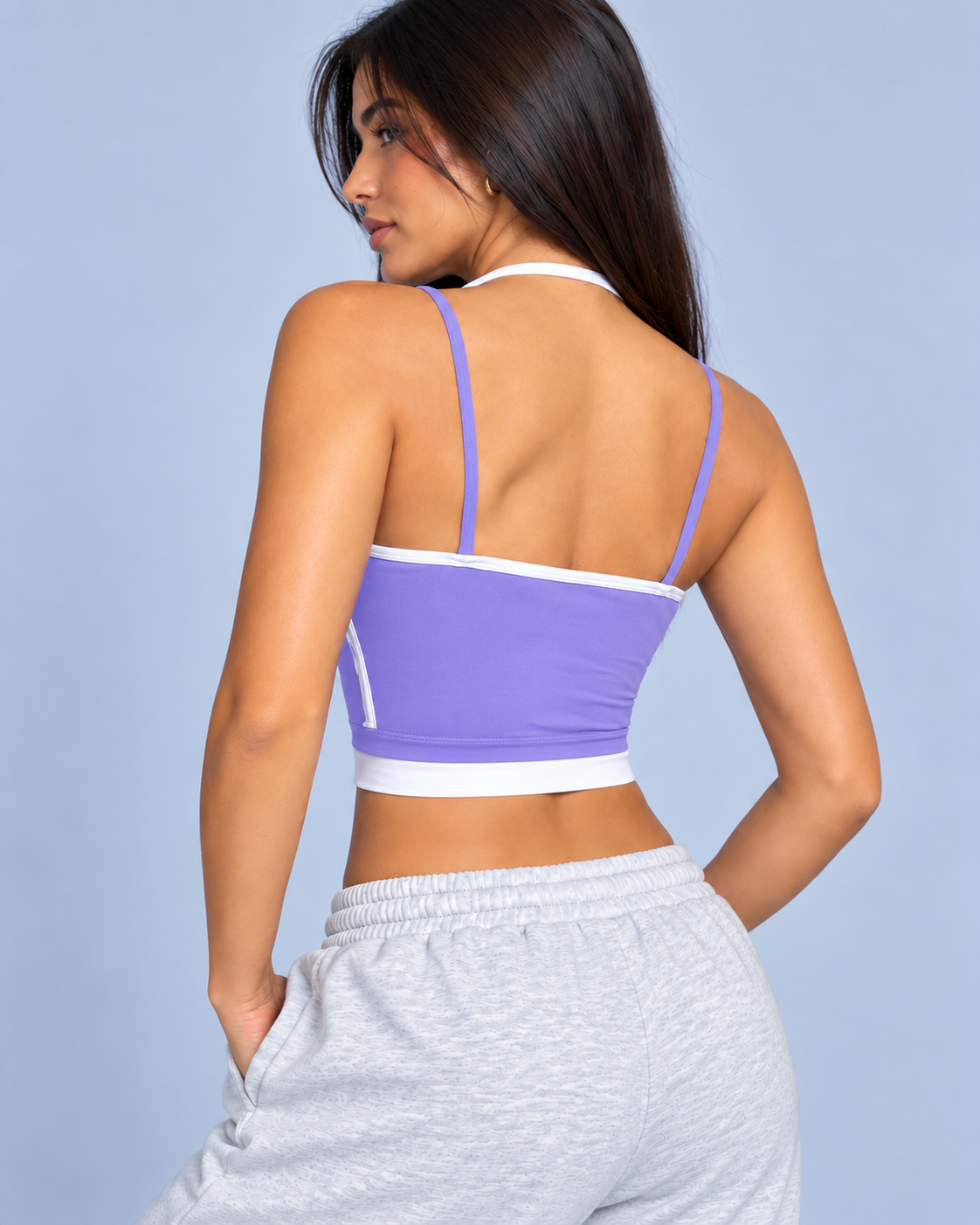 CONTOUR — Sports tank with contrast bands — back view