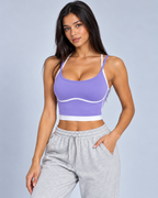 CONTOUR — Sports tank with contrast bands — front view