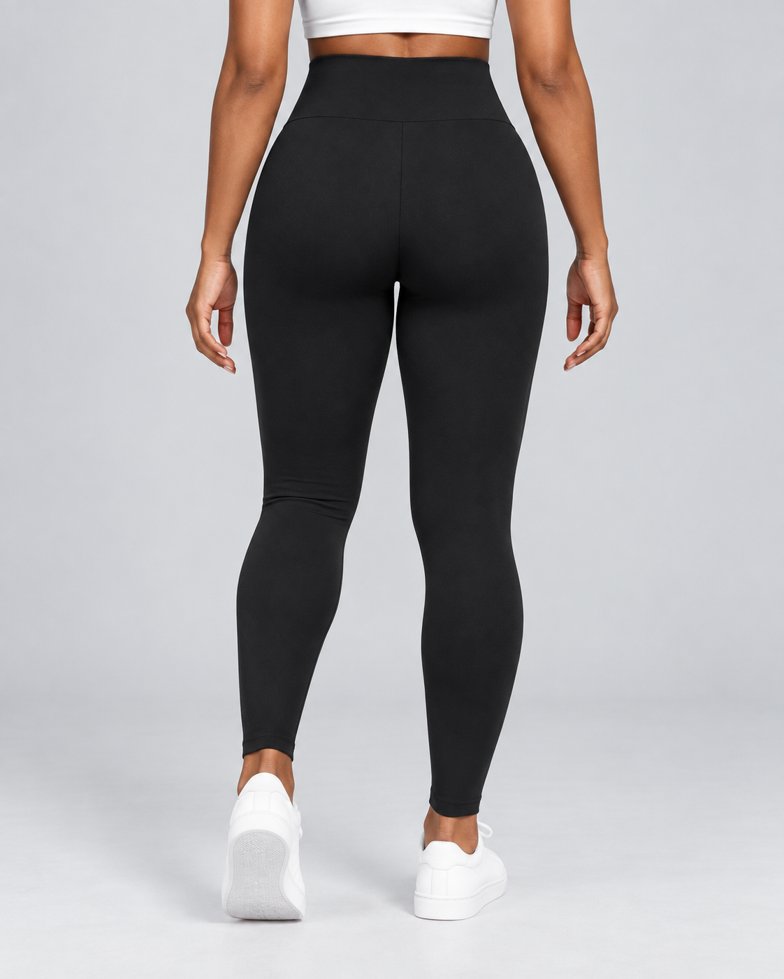 CORE — High-waisted stretch leggings — back view