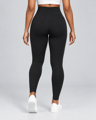 CORE — High-waisted stretch leggings — back view
