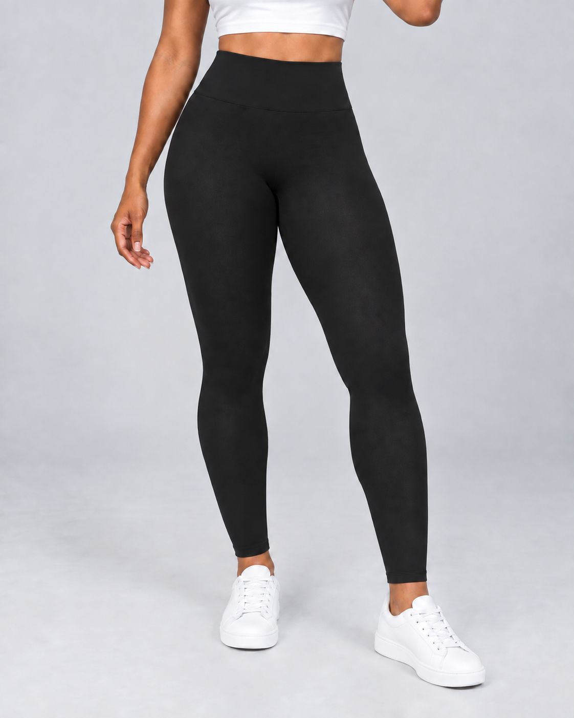 CORE — High-waisted stretch leggings — front view
