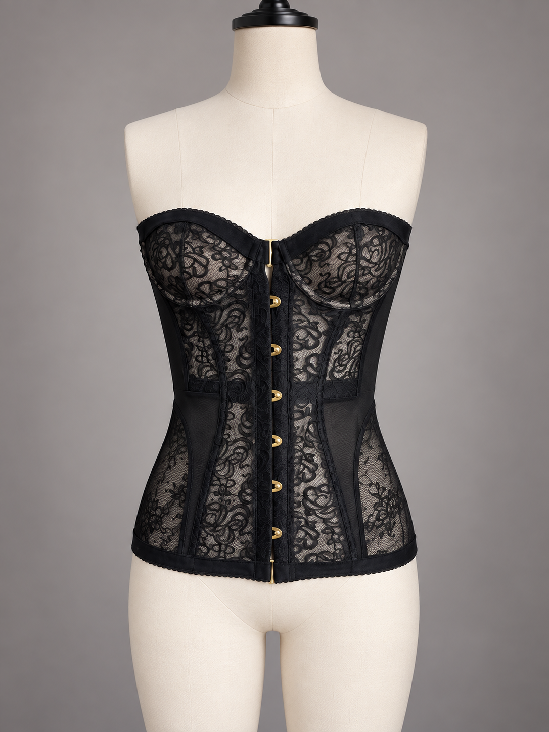 CORSET — Lace bustier — front view