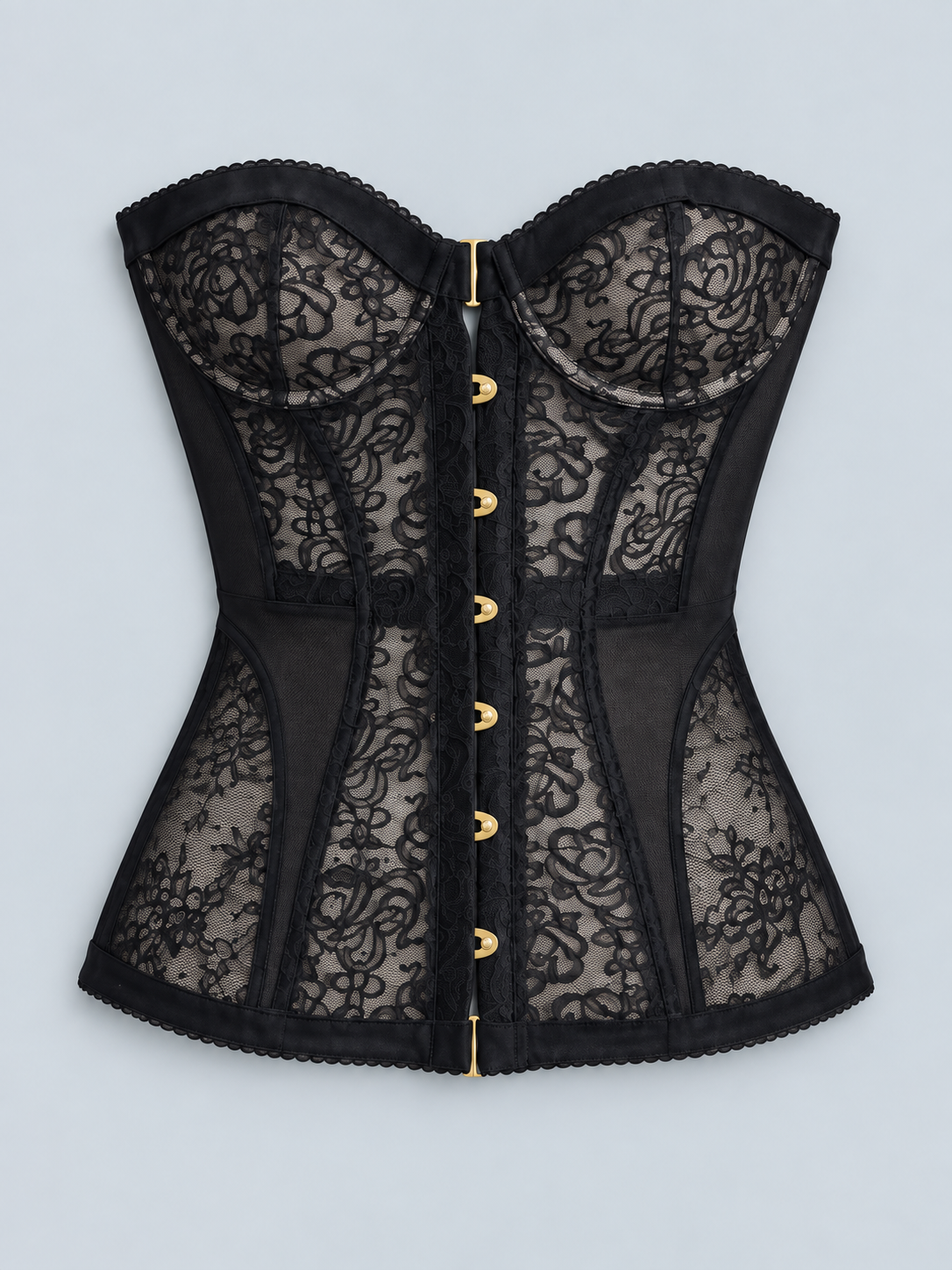 CORSET — Lace bustier — front view