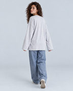 DAILY — Relaxed long-sleeve cotton T-shirt — back view