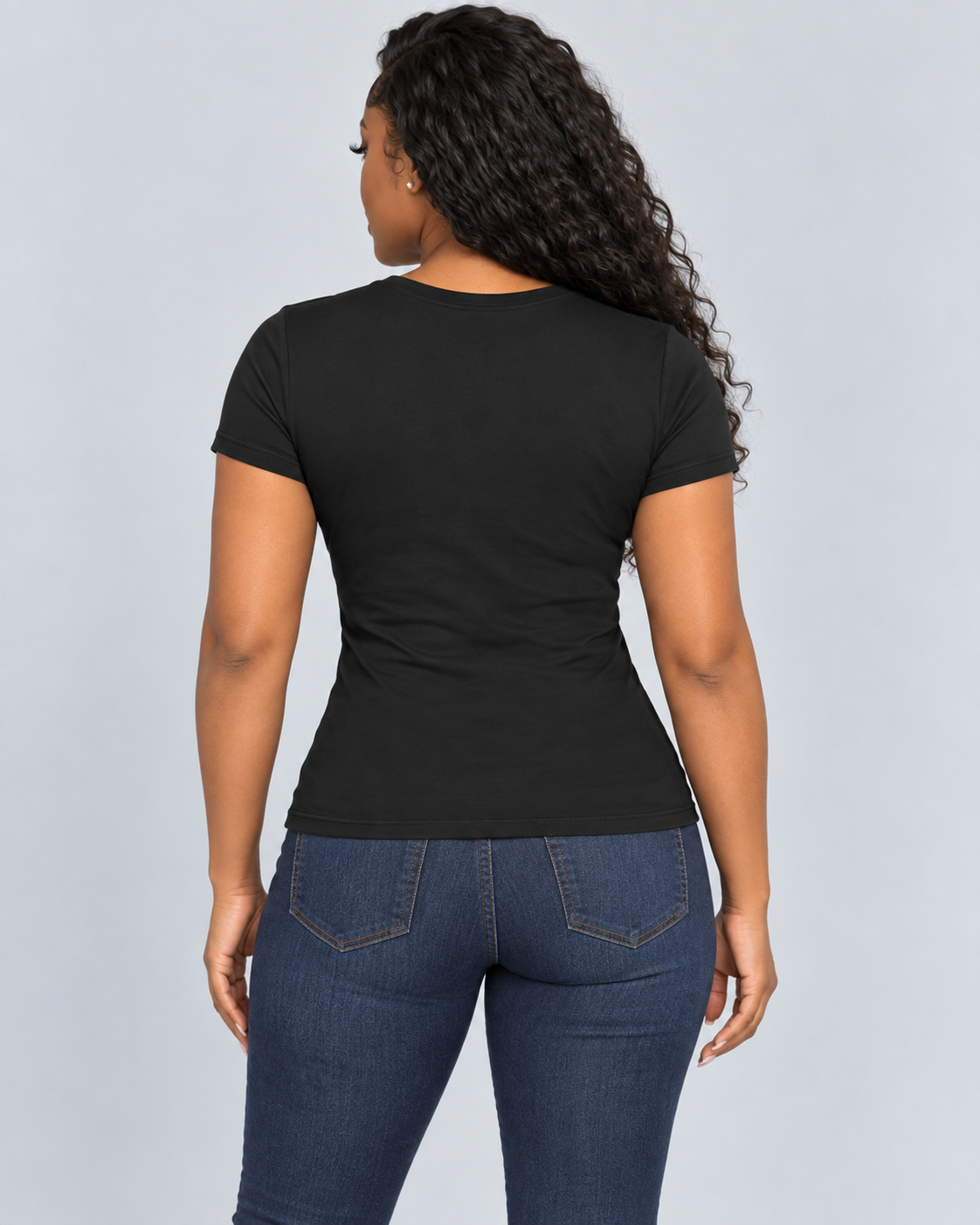 DAILYFIT — Fitted crew-neck T-shirt — back view
