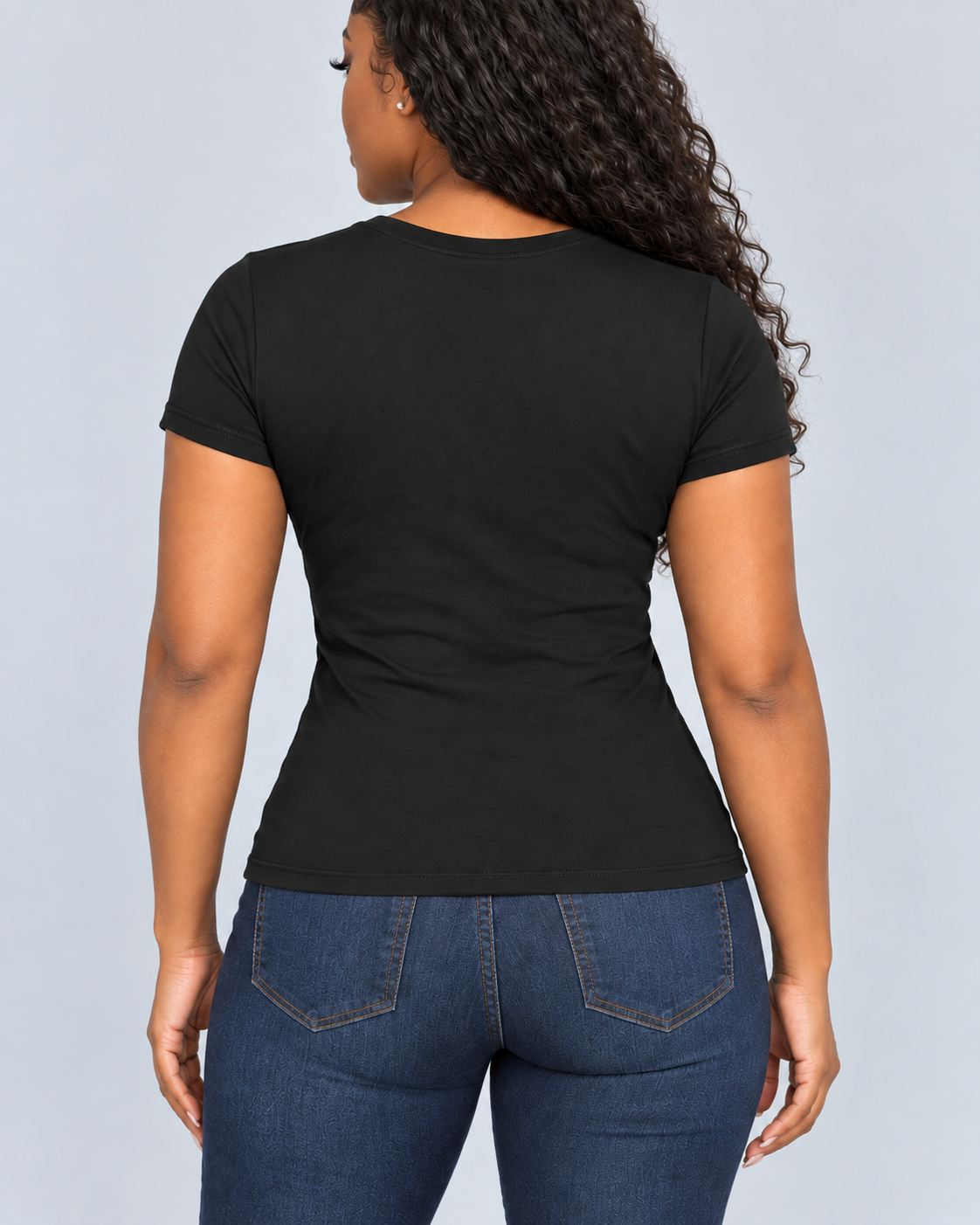 DAILYFIT — Fitted crew-neck T-shirt — back view