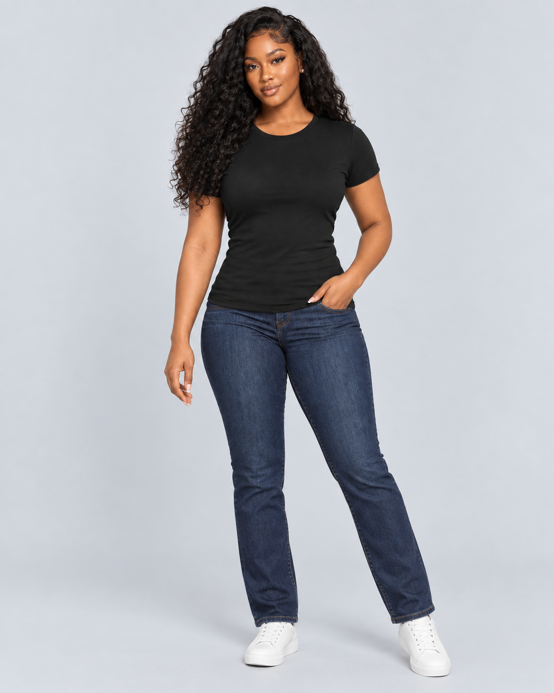 DAILYFIT — Fitted crew-neck T-shirt