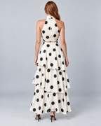 DALIA — Top and maxi skirt set — back view