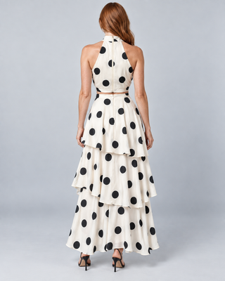 DALIA — Top and maxi skirt set — back view