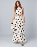 DALIA — Top and maxi skirt set — front view